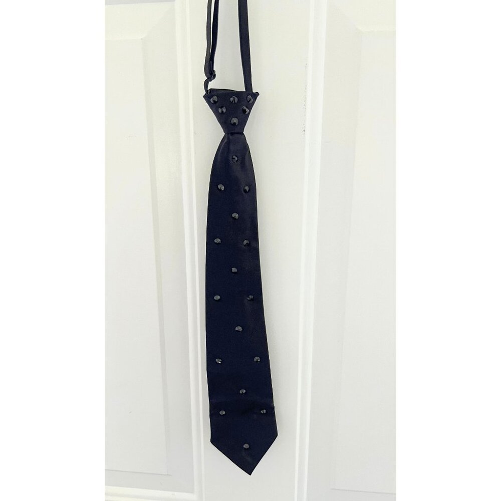 Semi-Custom Weissman Black Thin Tie w Adjustable Strap; Dance